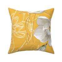 Southern Magnolias | Large | Yellow #f4be49 PMS142