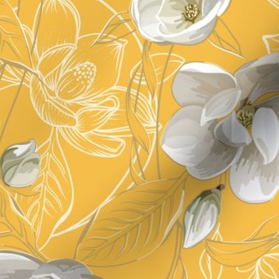 Southern Magnolias | Yellow #f4be49 PMS142