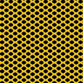 Tiny Black Quadrants on Grunge-Yellow