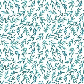 small scale - fields of joy - white and teal