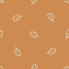 Seamless background single oak leaf gender neutral baby pattern. 