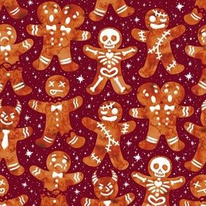 Gingerdead Men - Spooky Gingerbread - Maroon