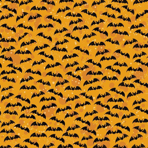 little halloween bats orange