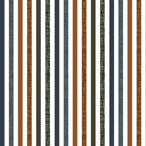 1/4" binding stripes: rust, slate, olive