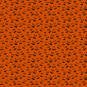 jack olantern faces on orange small scale