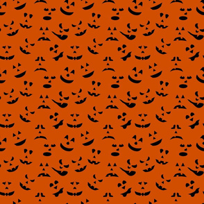 jack olantern faces on orange