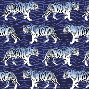 Woodlands Blue Grey Magnetic Wallpaper - Tiger Bleu