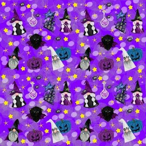 Halloween Gnome Light Purple Background