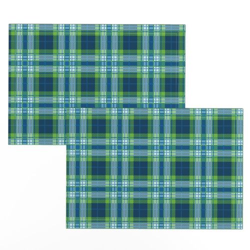 Large Blue Green Plaid