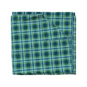 Large Blue Green Plaid