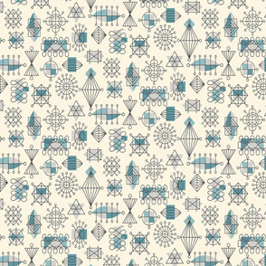 Atomic Doodle in Turquoise