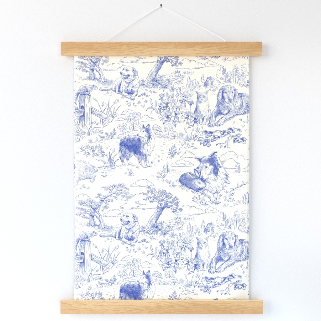 Country Dogs Toile