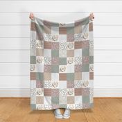 6" patchwork wholecloth: god knew our hearts needed you floral wreath