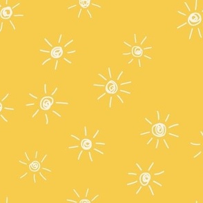 boho suns Freehand sunshines in Bright Yellow