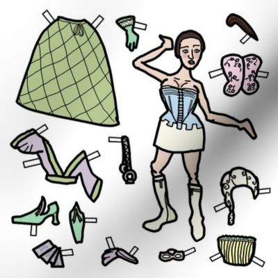 "Una," Enlightenment Adventuress Paper Doll Set {Pastels}