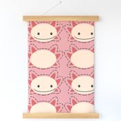 (Revised) Mini Leucistic Axolotl "cut and sew" Pillow