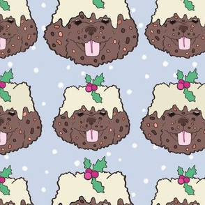 Pastel Christmas Pudding Puppies