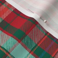 Christmas tartan plaid with tropical touch