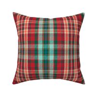 Christmas tartan plaid with tropical touch