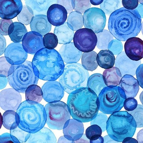 Watercolour Dots Blue-Violet