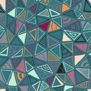 triangles - multi color - dark