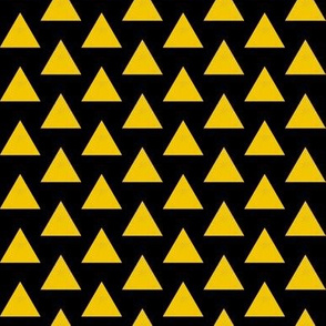 Grunge Yellow Triangles on Black