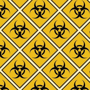 Biohazard caution squares  (large)