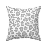 12 inch light gray leopard print