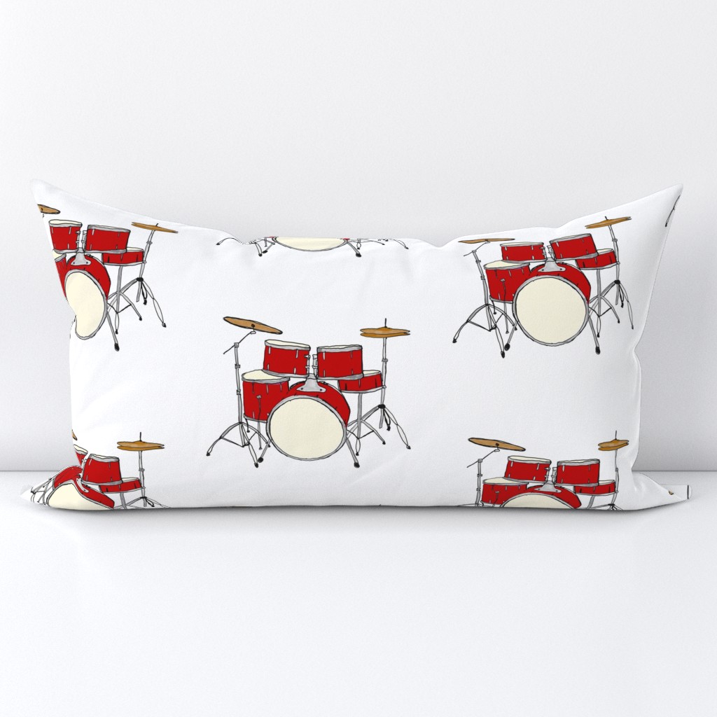 Red Drum Set White 