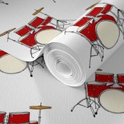 Red Drum Set White 