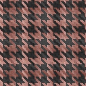 Cocoa Brown and Black Houndstooth Plaid