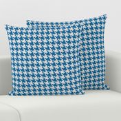 Blue and White Houndstooth Plaid