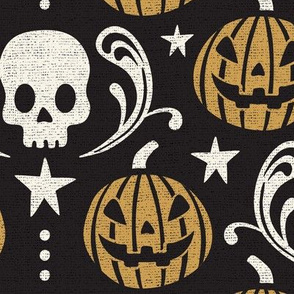 Haunted Pumpkin Patch - Black Gold Large Scale