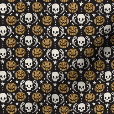 Haunted Pumpkin Patch - Black Gold Small Scale