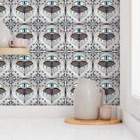 Beautiful Moth Tile With all Seeing Eye
