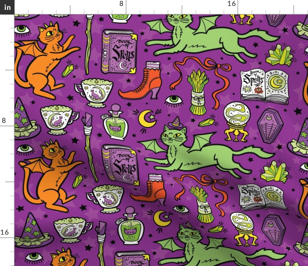Devilish Kittens in Purple  {large}