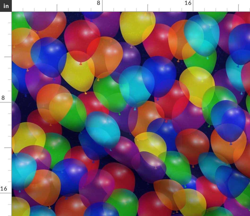 Party Balloons on Navy (large scale)