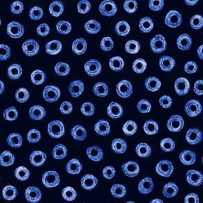 batik donut polkadots - royal blue 