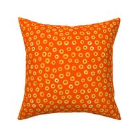 batik donut polkadots - yellow on solar orange