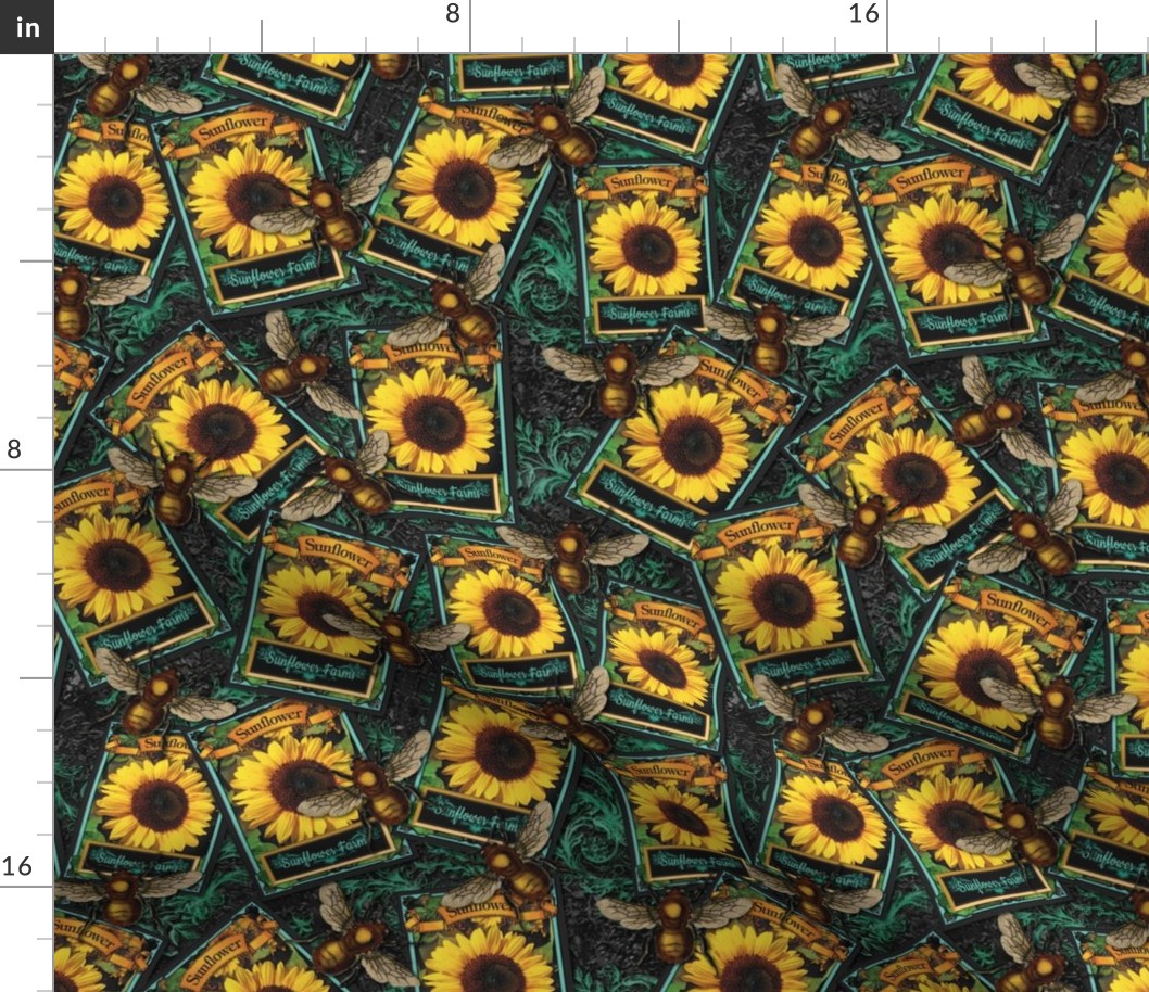 Sunflower Seeds Packets with Bees