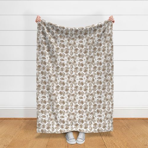 Protect Wild Ocean Fish Taupe on White