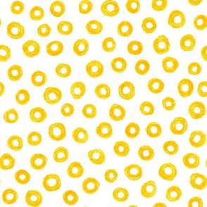 crayon donut polkadots - yellow