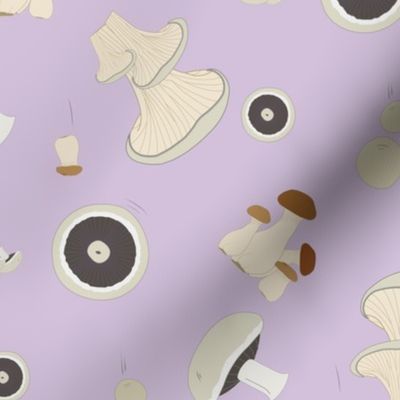 Lilac mushroom print
