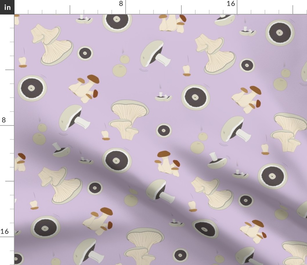 Lilac mushroom print