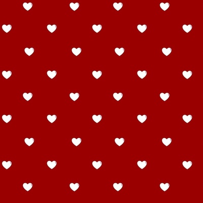 White Hearts On Red Fabric, Wallpaper and Home Decor | Spoonflower