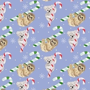 Koala and Sloth on Candy Cane Small Scale