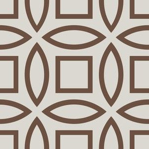 Geometric Pattern: Intersect Outline: Brownstone