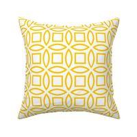 Geometric Pattern: Intersect Outline: White/Yellow