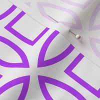 Geometric Pattern: Intersect Outline: White/Purple
