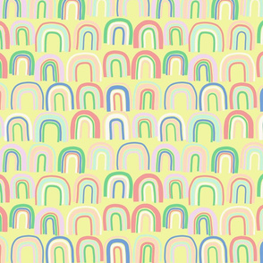 Rainbows in Rows - Yellow